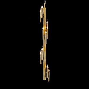 contemporary chandelier / steel / glass / incandescent