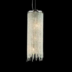 pendant lamp / contemporary / steel / crystal
