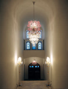 pendant lamp / traditional / glass
