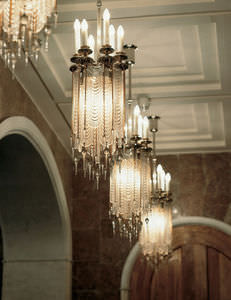 pendant lamp / classic / glass / handmade