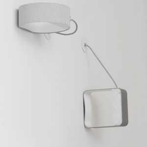 contemporary wall light / aluminum / fabric / marble
