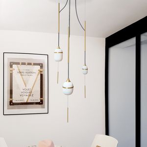 pendant lamp / contemporary / lacquered steel / brushed brass