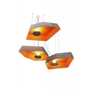 pendant lamp / contemporary / lacquered steel / fabric