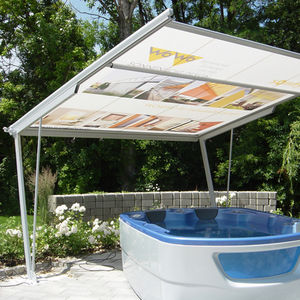 free-standing awning / manual / double-slope