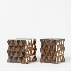 side table / contemporary / ceramic / square
