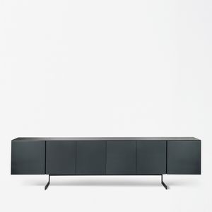 contemporary sideboard / wooden / painted metal
