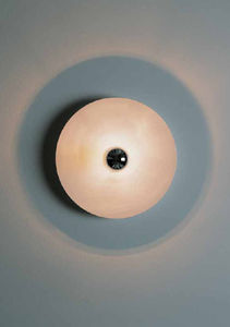contemporary wall light / aluminum / round
