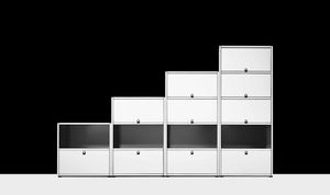 tall filing cabinet / metal / contemporary
