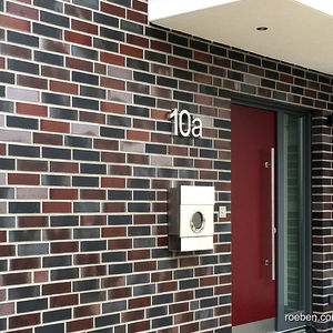 solid brick / insulating / for facades / black