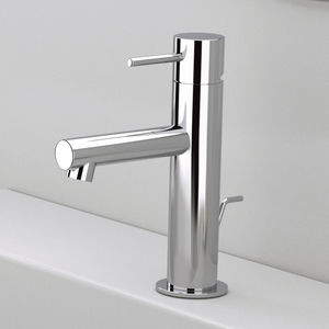 washbasin mixer tap / chrome-plated brass / bathroom / 1-hole