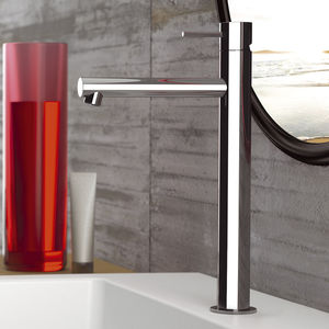 washbasin mixer tap / chrome-plated brass / bathroom / 1-hole