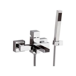 bathtub mixer tap / shower / chromed metal / bathroom
