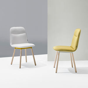 contemporary chair / upholstered / ash / metal