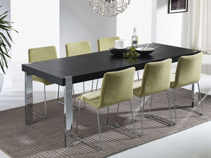 contemporary table / wooden / rectangular / extending