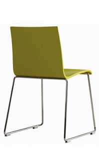 contemporary chair / wood / wooden / stackable