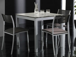 contemporary chair / stackable / metal