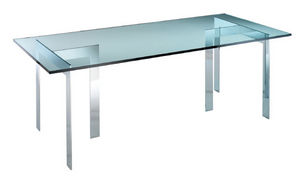 contemporary table / glass / rectangular