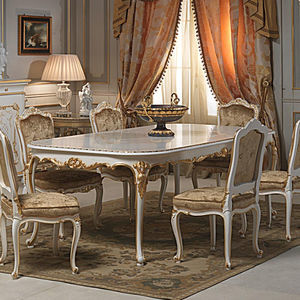 Louis XVI style table / painted wood / oval