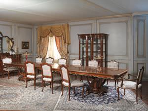 rectangular table / Louis XV style / wood
