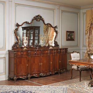 Louis XV style chest of drawers / wooden / brown