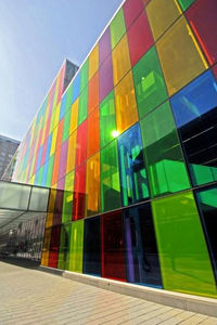 glass facade panel / decorative / colored