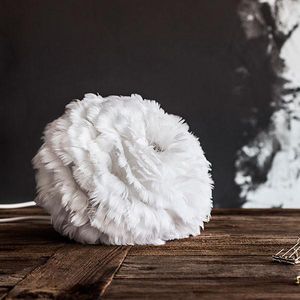 floor lamp / original design / paper / feather