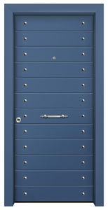 interior door / swing / aluminum / armored