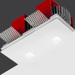 recessed spotlight / indoor / LED / square