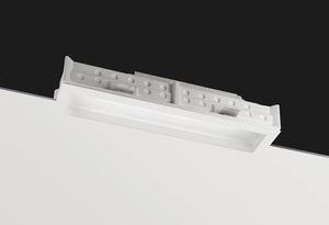 recessed ceiling light fixture / compact fluorescent / linear / glass