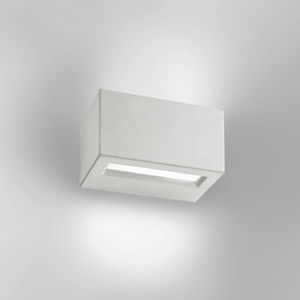contemporary wall light / outdoor / frosted glass / aluminum
