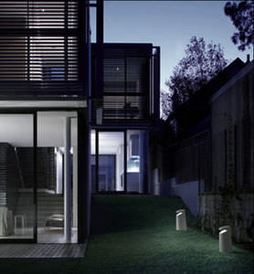 garden bollard light / contemporary / glass / DurCoral®