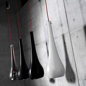 pendant lamp / contemporary / steel / glass