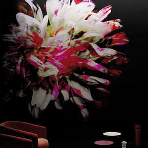 contemporary wallpaper / vinyl / floral / washable