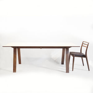 contemporary dining table / walnut / white oak / laminate