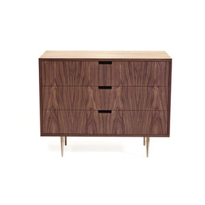 contemporary chest of drawers / walnut / oak