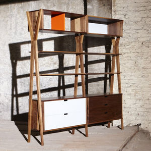 modular shelf / original design / oak / walnut
