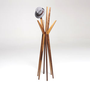 floor coat rack / contemporary / oak / walnut