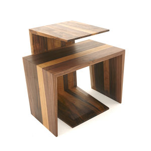 side table / contemporary / walnut / ash