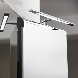 contemporary wall light / bathroom / aluminum / glass