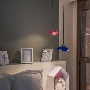 pendant lamp / contemporary / metal / leather