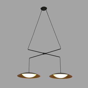 pendant lamp / contemporary / metal / opalescent glass