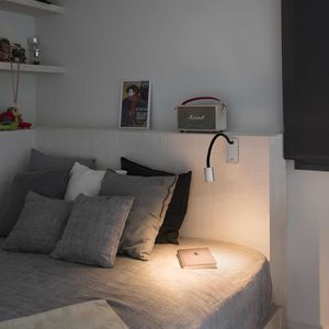 contemporary wall light / aluminum / PMMA / silicone