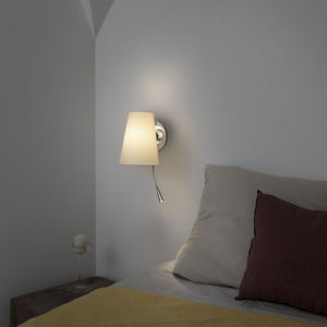 contemporary wall light / metal / fabric / LED
