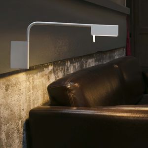 contemporary wall light / metal / PMMA / opal
