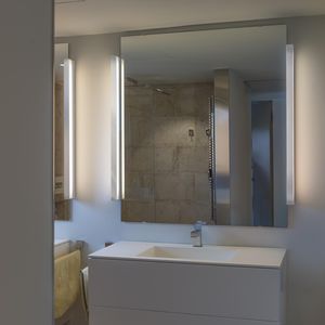 contemporary wall light / bathroom / aluminum / PMMA