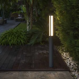 garden bollard light / contemporary / PMMA / aluminum