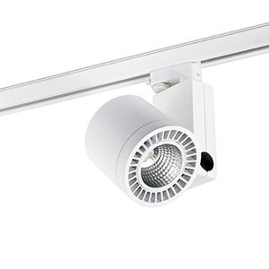LED track light / round / cast aluminum / glass