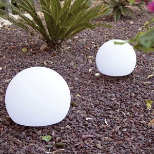 floor lamp / contemporary / polyethylene / opal