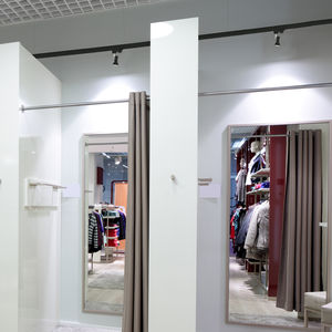 LED track light / round / metal / commercial