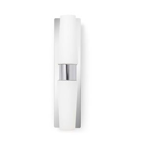 contemporary wall light / bathroom / glass / stainless steel